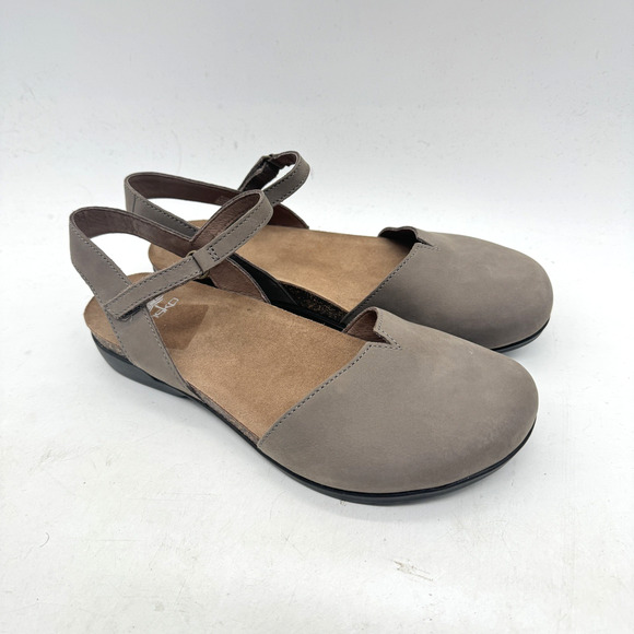 Dansko Rowan Leather Closed Toe Sandals Shoes Size 38 7.5/8 Taupe Comfort - Picture 2 of 10
